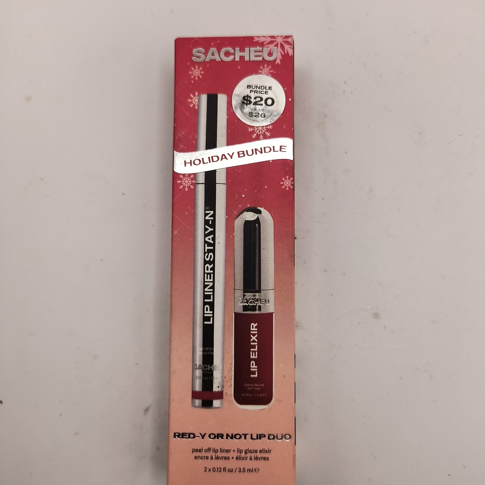 SACHEU Red-Y Or Not Lip Duo - Red Sealed